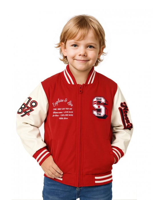 Boys Jacket Sporty Candy Red